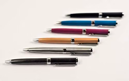 Helix Oxford Premium Metal Ballpoint Pen in Silver with Blue Ink – 3