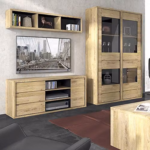 Furniture To Go Shetland 1 Door 3 Drawer TV Cabinet in Oak – 2