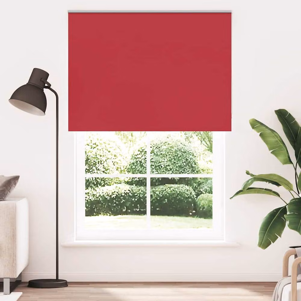 Berkfield Home Red Blackout Roller Blind, Thermal Insulating Polyester Fabric, W: 145 cm, H: 230 cm – 2
