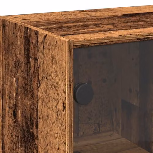 vidaXL Modern Sideboard in Old Wood Brown and Black, W/D/H: 102 x 37 x 75.5 cm – 4