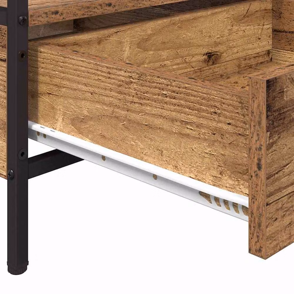 Berkfield Home Modern Rectangular Coffee Table in Brown, W/D/H: 100 x 51 x 45 cm – 5