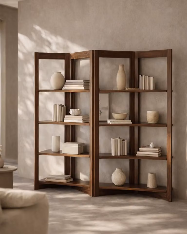 Tommy Franks Blitz Book Shelf in Walnut Wood, H 180 x W 45 x D 40 cm