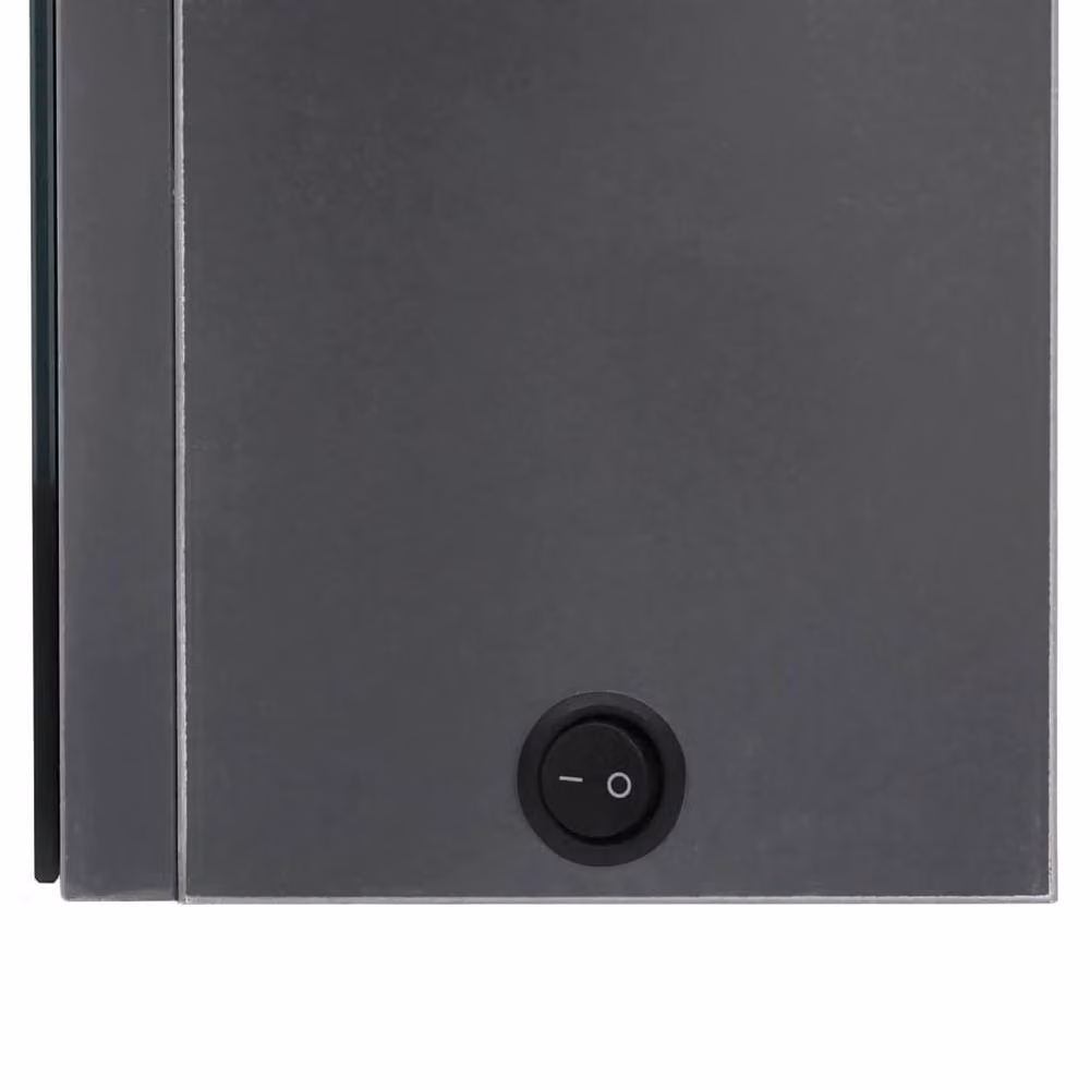 Berkfield Home LED Bathroom Mirror Cabinet in Glossy Grey, W/D/H: 89 x 14 x 62 cm – 4