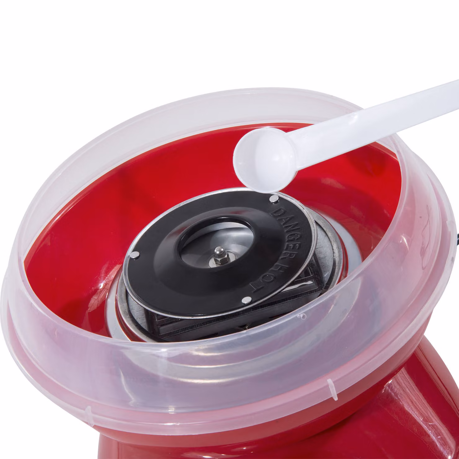 HOMCOM Electric Cotton Candy Maker with 450W Motor and Sugar Scoop in Red – 8