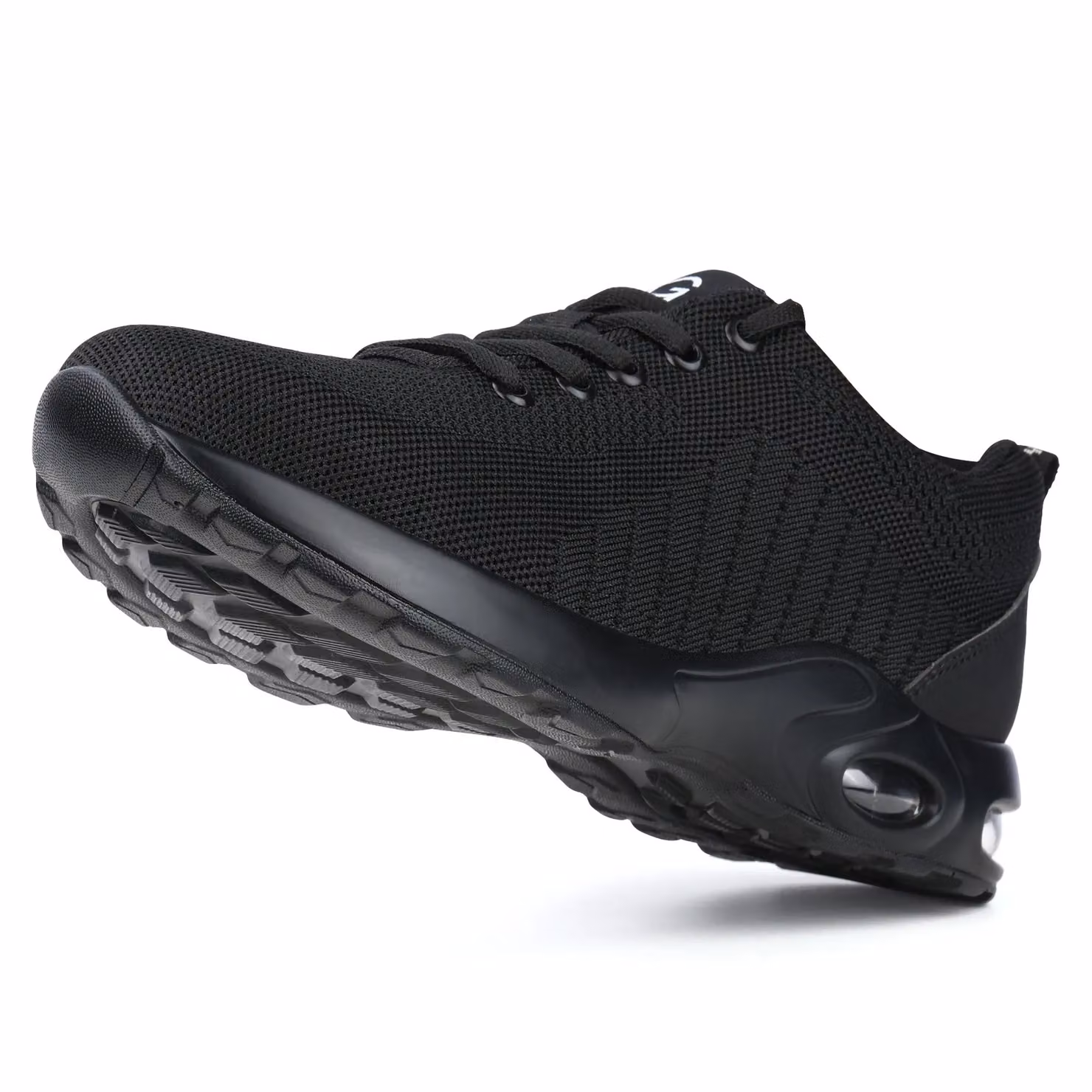 SAFETY BRANDS Men's Lightweight Water Resistant Safety Air Trainers with Steel Toe Cap in Black, Size 7 UK – 3