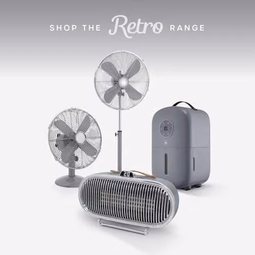 Swan 1.5kW Retro Ceramic Fan Heater with Thermostat, Timer and Remote Control, Grey – 5