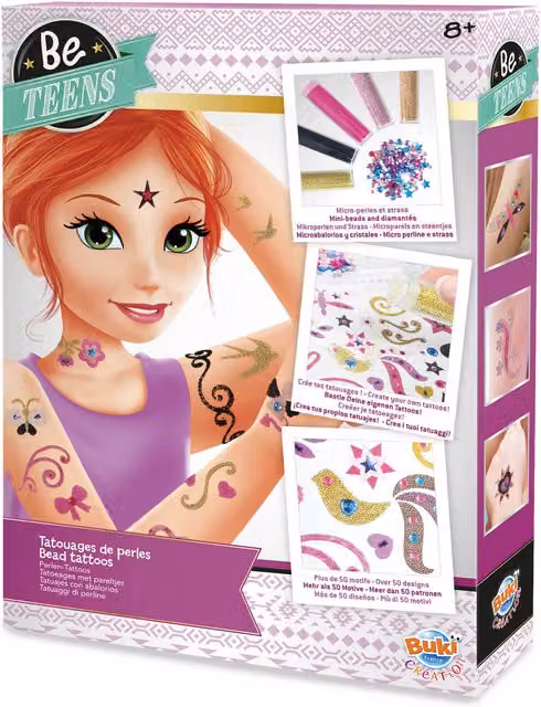 Buki France Be Teens Bead Tattoos in White and Multicolour