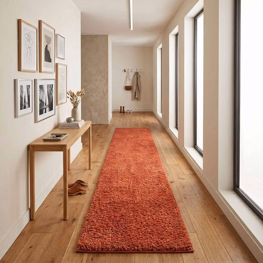 Desire Rugs Ainsley Modern Plain Red Shaggy Area Rug, W: 80 cm, L: 150 cm – 3