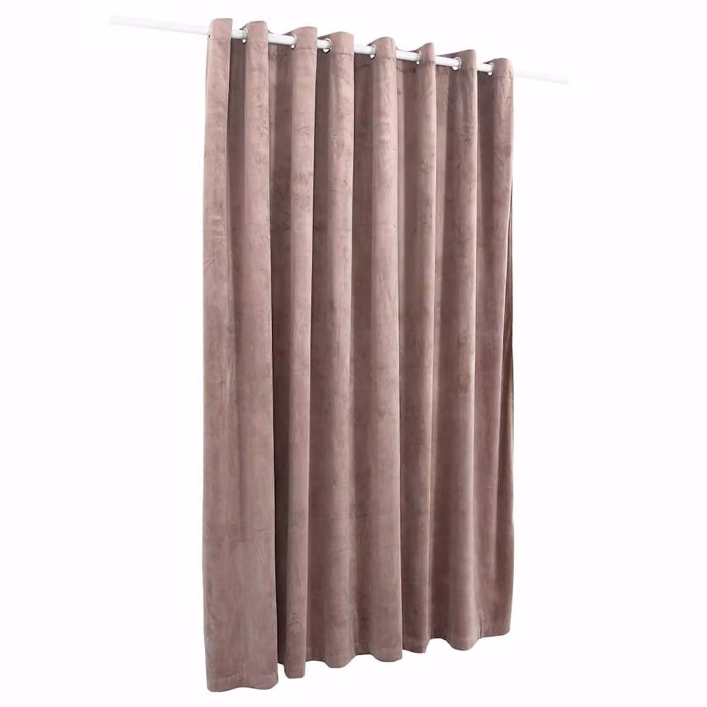 Berkfield Home Antique Pink Velvet Blackout Curtain with Eyelets W: 290 cm, H: 245 cm – 2