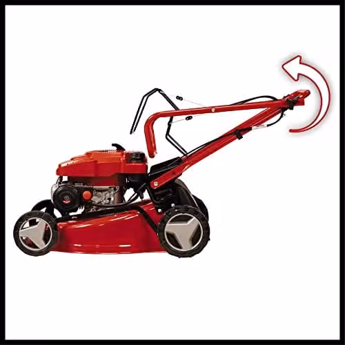Einhell Petrol Self-Propelled Lawn Mower in Black and Red with 46 cm Cutting Width, Mulching Kit and Collection Bag – 3