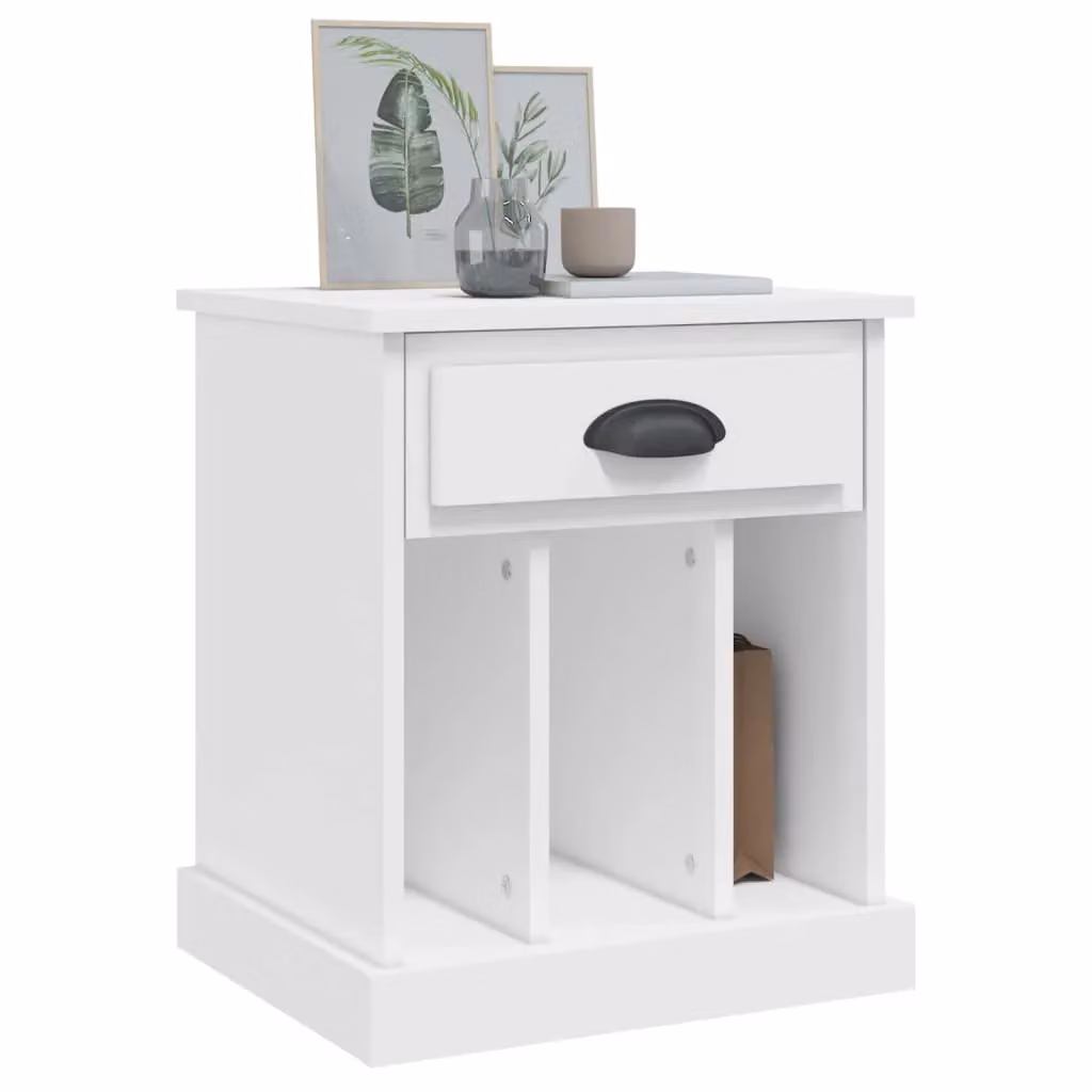 Berkfield Home White Bedside Cabinet W/D/H: 43 x 36 x 50 cm – 2