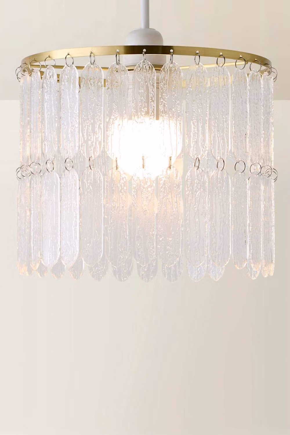 ValueLights Aldgate Modern Textured Acrylic Cylinder Ceiling Light Lamp Shade in Gold – 2