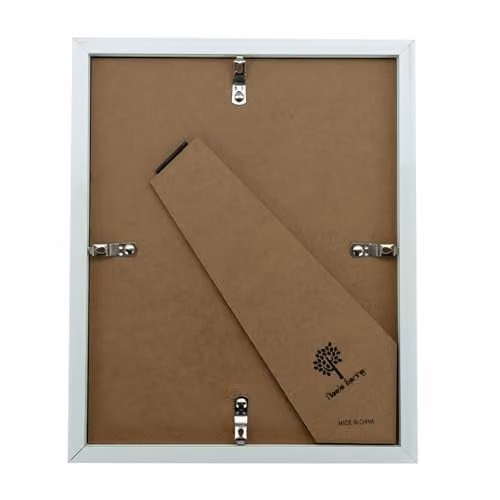 Nicola Spring White Rectangular Single 3D Shadow Box Photo Frame with Glass Aperture – 1