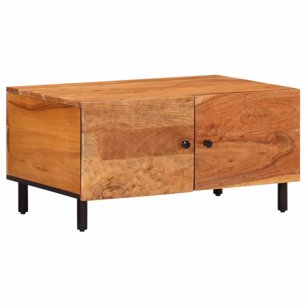 Berkfield Home Beautiful Acacia Wood Coffee Table in Brown, W/D/H: 80 x 50 x 40 cm – 2