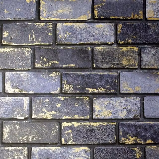 Arthouse Navy Blue Abstract Geometric Brick Wallpaper Roll