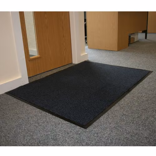 JVL Heavy Duty Anti-slip and Dirt-repellent Barrier Door Mat, Blue and Black, W: 80 cm, L: 120 cm – 4