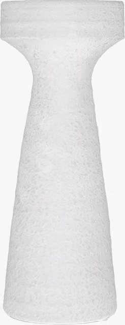 Perch & Parrow Ember Modern Ceramic Pillar Candleholder, White