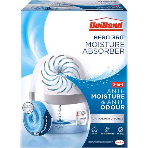 UniBond Aero 360 Moisture Absorber Device in White and Multicolour