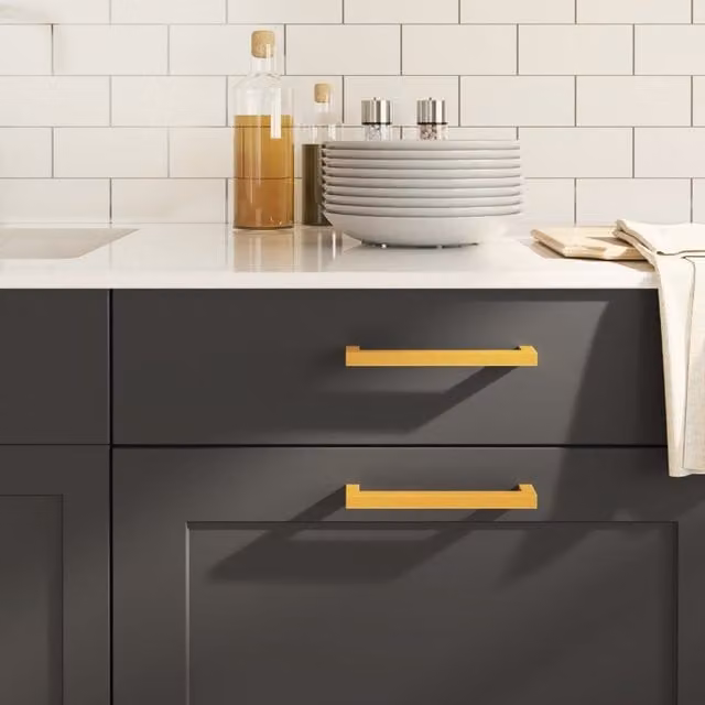 Berkfield Home Gold Stainless Steel Bar Cabinet Handles, 20 Pack, Length: 160 mm