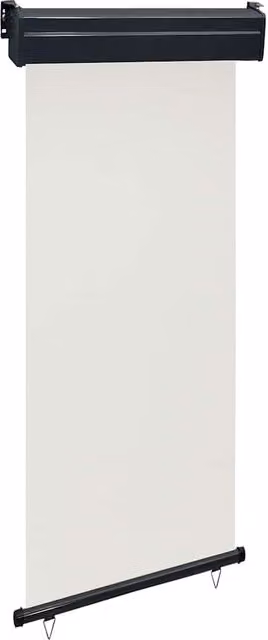 Berkfield Home Manual Pull Balcony Side Awning in Cream, W/H: 85 x 250 cm – 1