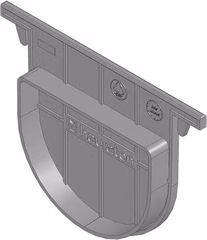 Hauraton Grey Plastic Closed End Cap for Ductile Iron Channel Drains