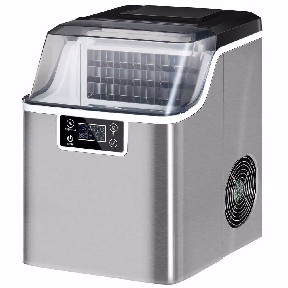 STILVORA Ice Maker with Digital Display and Auto Cleaning Function, Silver – 3