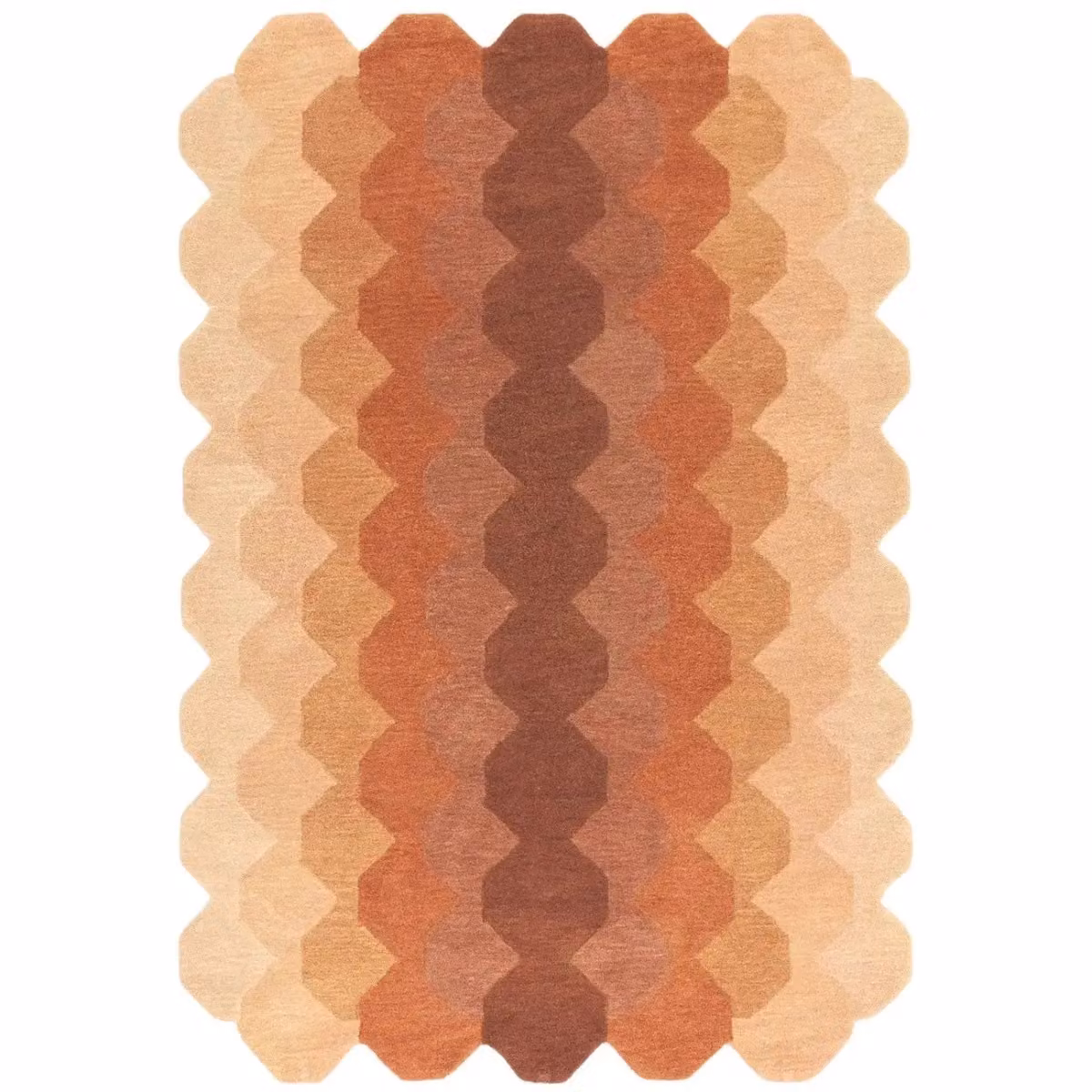 The Rug Shop UK Orange Handmade Wool Modern Abstract Easy To Clean Area Rug, W: 160 cm, D: 230 cm – 5
