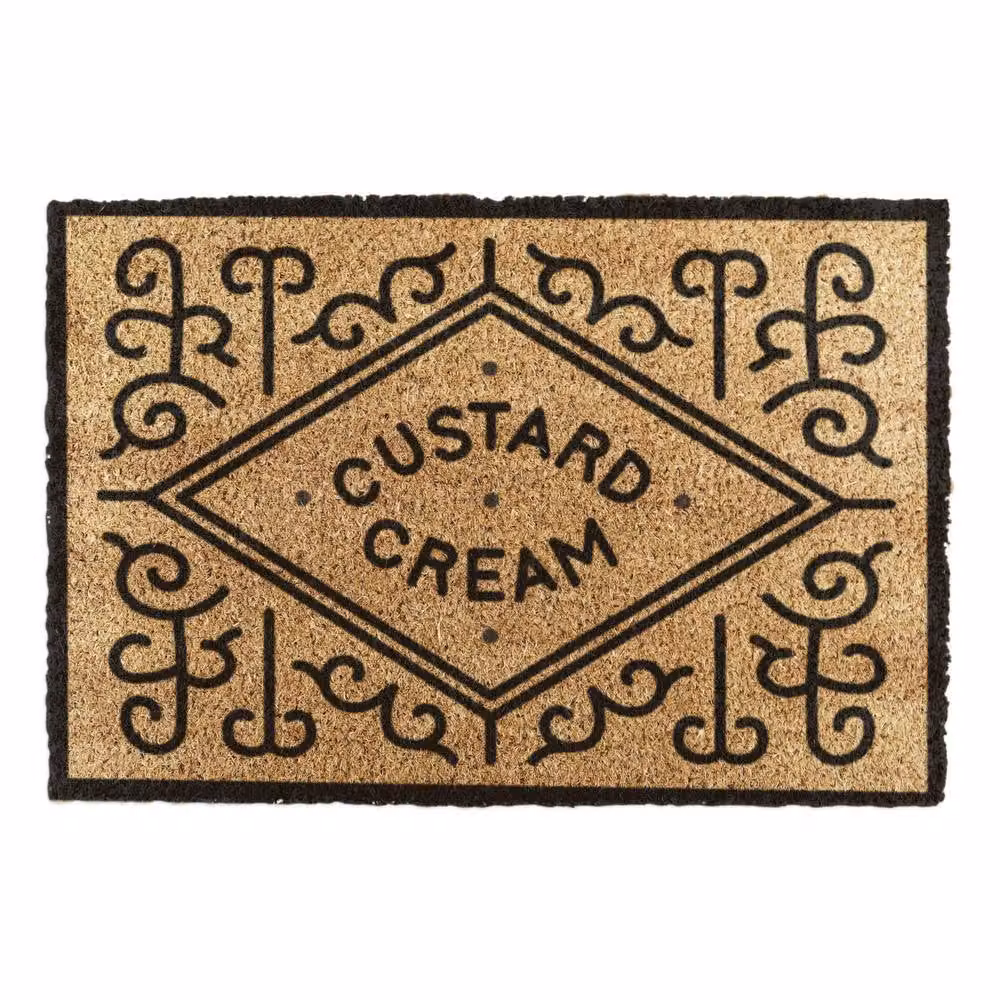 Artsy Mats Custard Cream Coir Doormat in Brown, W/D: 90 x 60 cm – 2