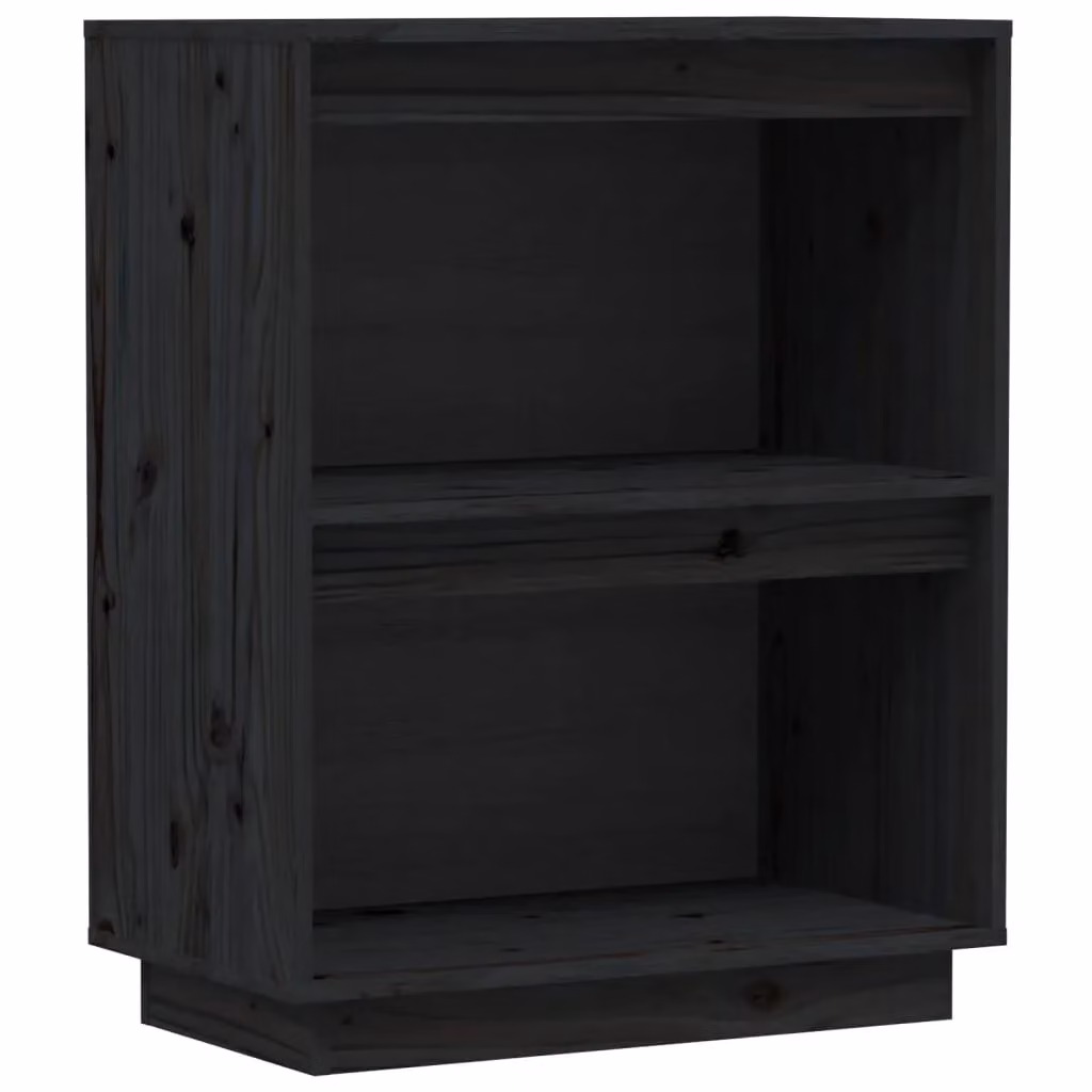 Berkfield Home Black Solid Wood Pine Console Cabinet, W: 60 cm, D: 34 cm, H: 75 cm – 2