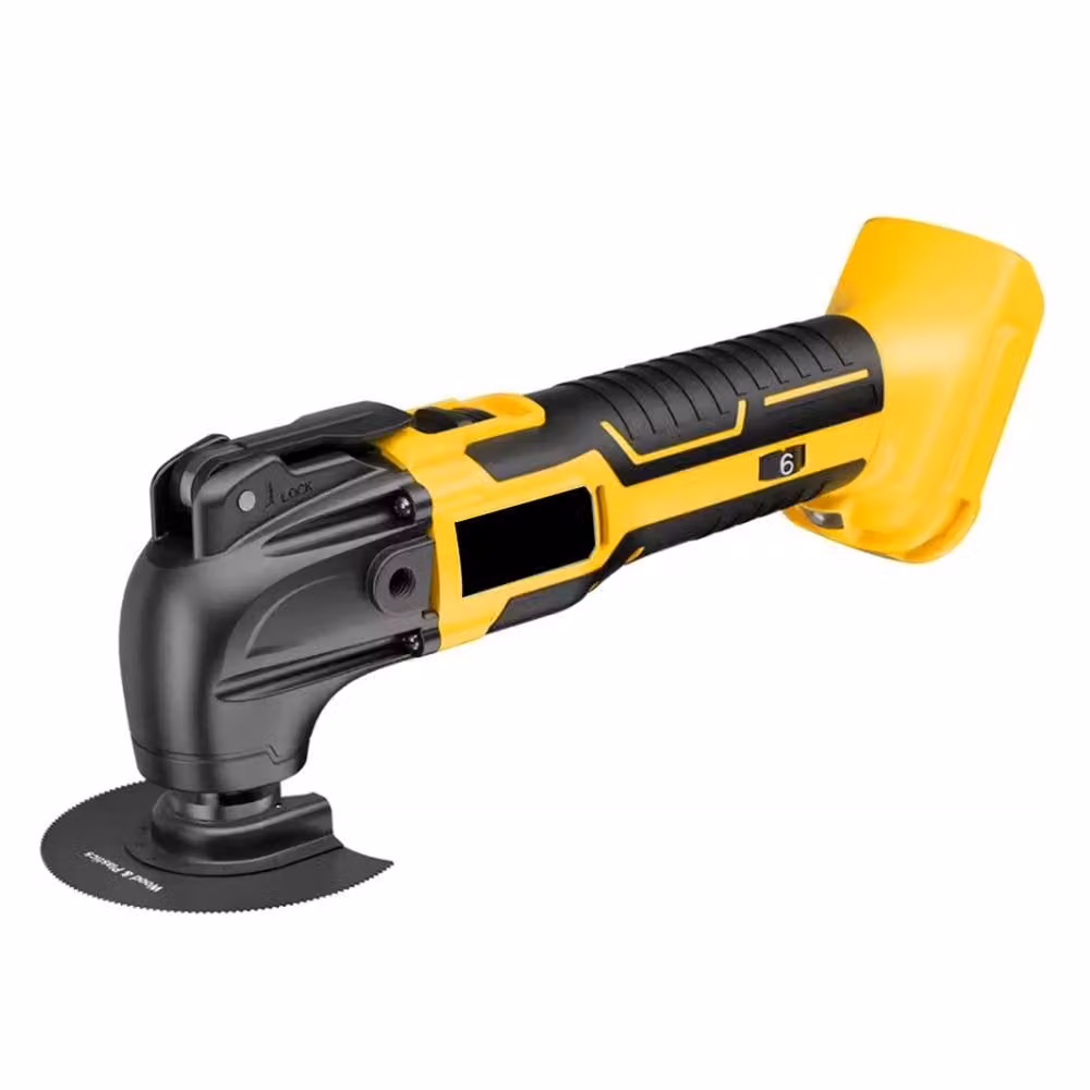 Hinsinc 6-Speed Multi Tool for DeWalt 18V 20V Brushless with LED and Rechargeable Battery, Yellow and Multicolour – 3