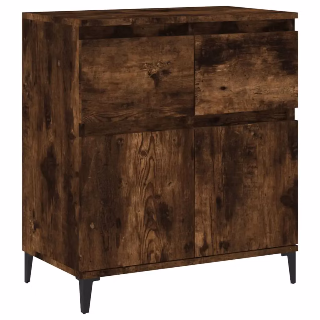 Berkfield Home Smoked Oak Sideboard in Brown, W/D/H: 60 x 35 x 70 cm – 2