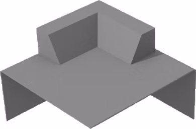 Cromar GRP Roofing Universal External Corner in Grey