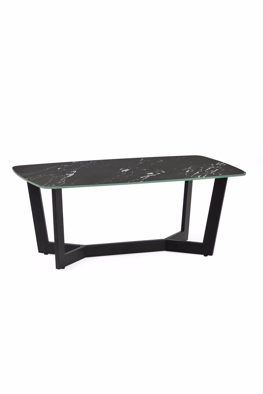 Julian Bowen Olympus Rectangular Glass Top Coffee Table in Black, W/D/H: 110 x 60 x 40 cm – 2