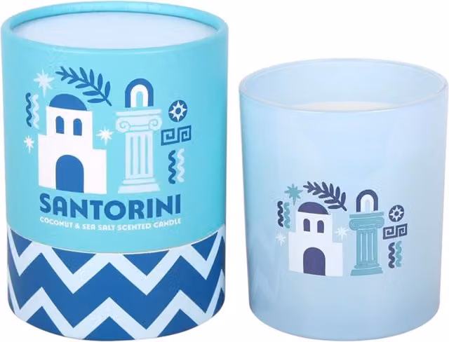 Something Different Wholesale Santorini Scented Candle in Blue and Beige – 1