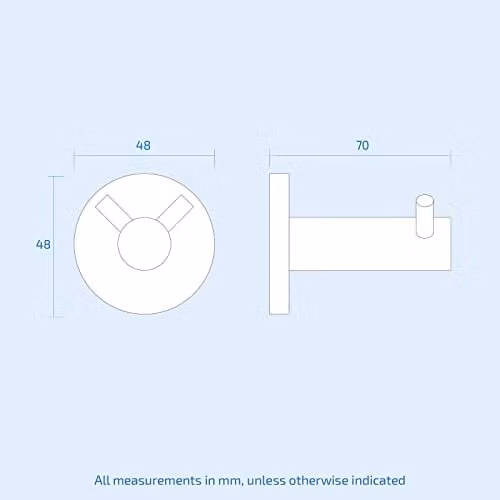 Nes Home Stainless Steel Round Wall Hook in Matte Black – 2
