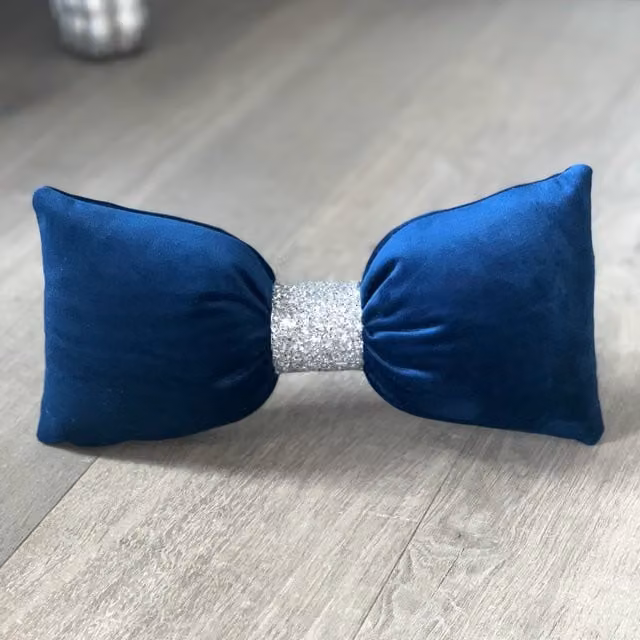 Fabricnco Blue Plush Velvet Cushion