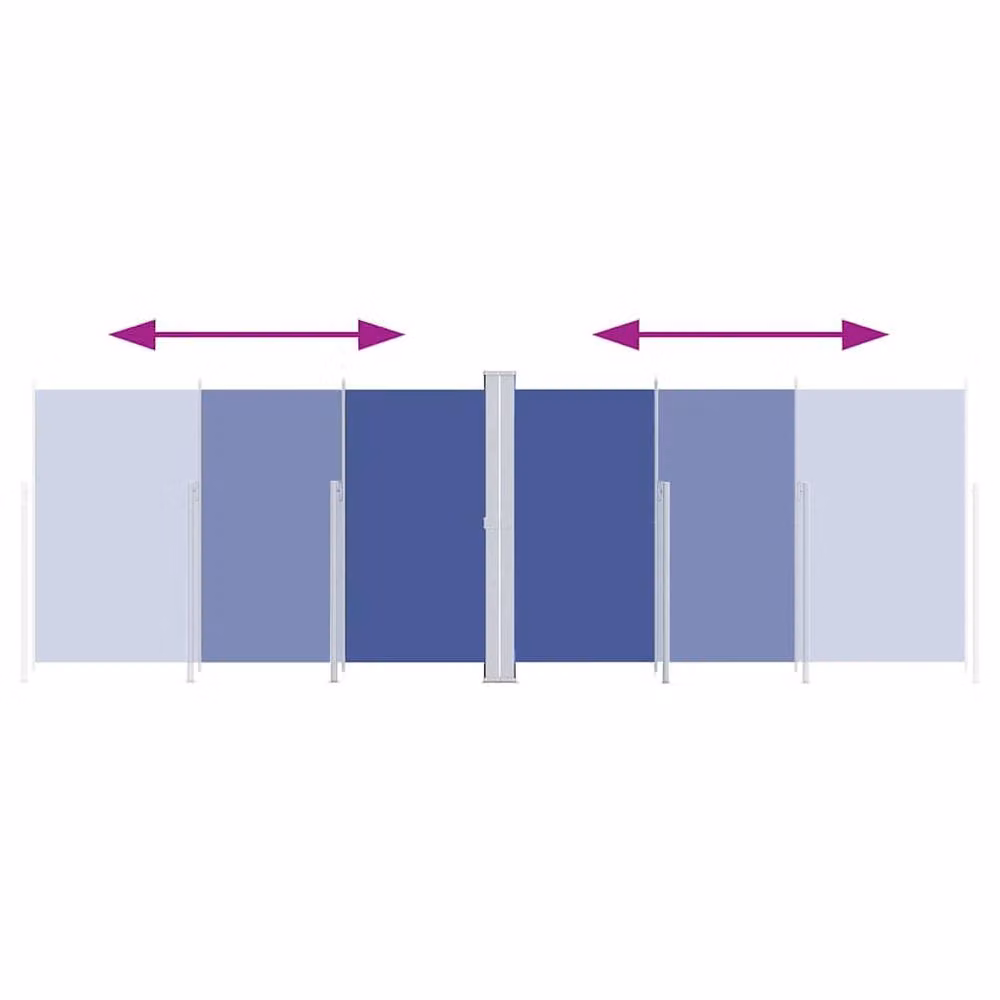 Berkfield Home Blue Retractable Roller Side Awning, W/H: 200 x 600 cm – 2