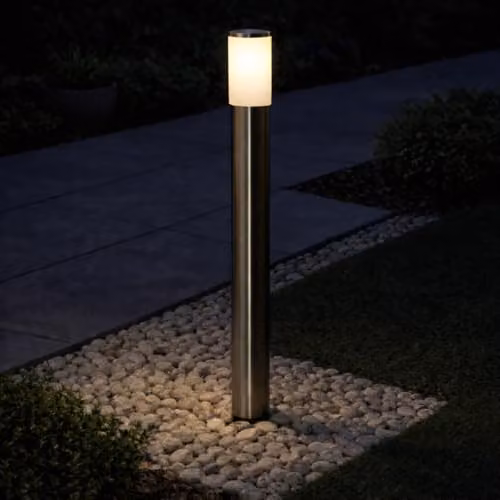 CGC Lighting Aster Stainless Steel Silver Outdoor Post Bollard Light – 2