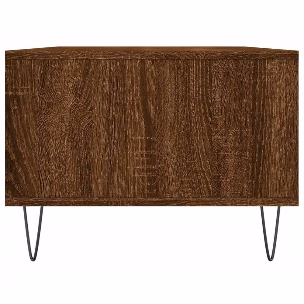 Berkfield Home Modern Rectangular Coffee Table in Brown Oak, W/D/H: 90 x 50 x 36.5 cm – 4
