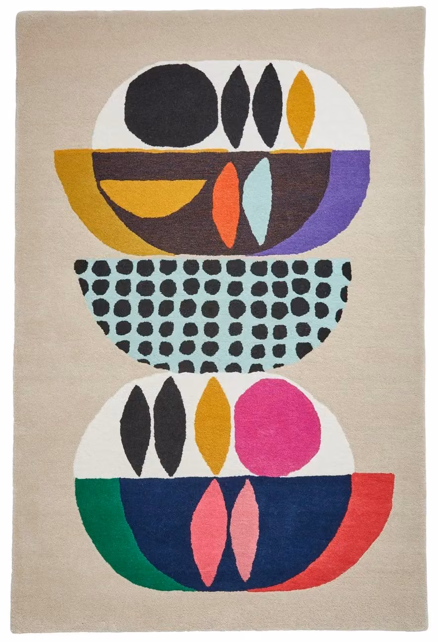 The Rug Shop UK Multicolour Abstract Modern Machine Woven Easy Care Rug W: 150 cm, L: 230 cm – 4