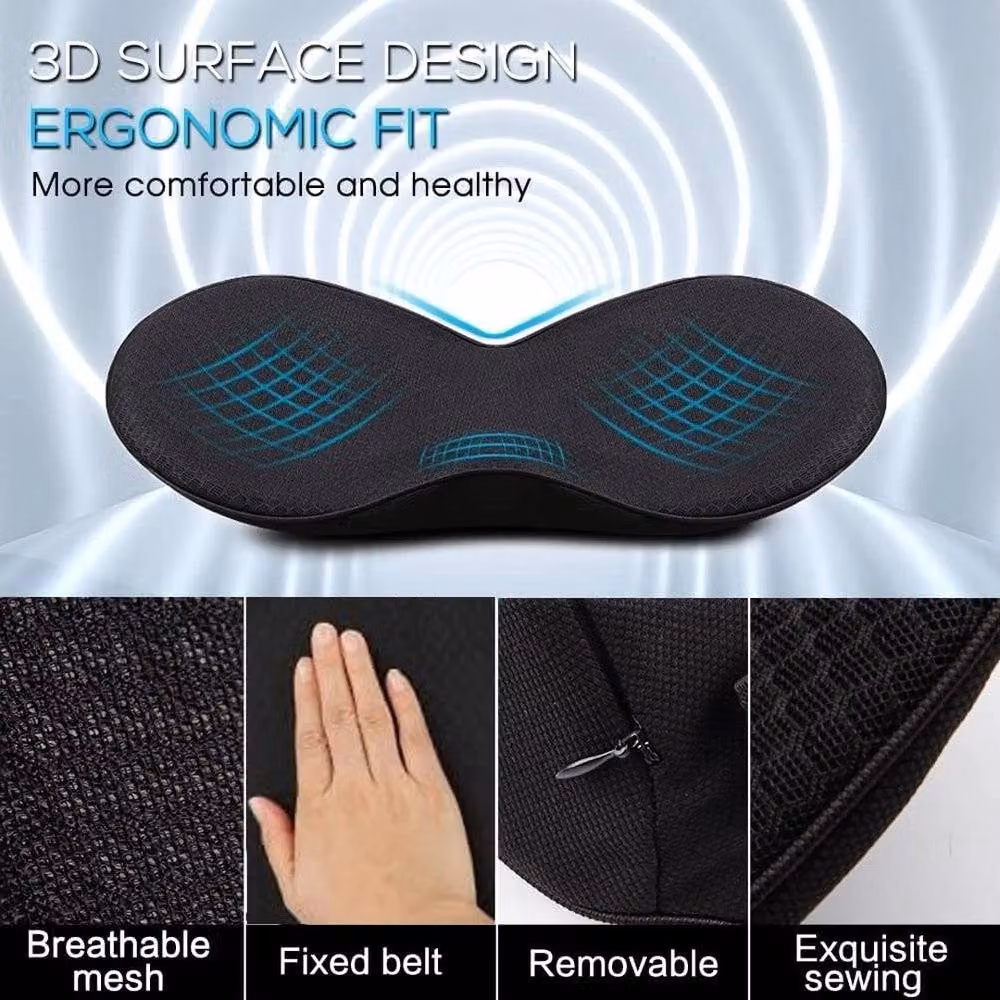 SPETLEK Memory Foam Car Cushion for Driving, Black, W: 190 cm x D: 100 cm – 4