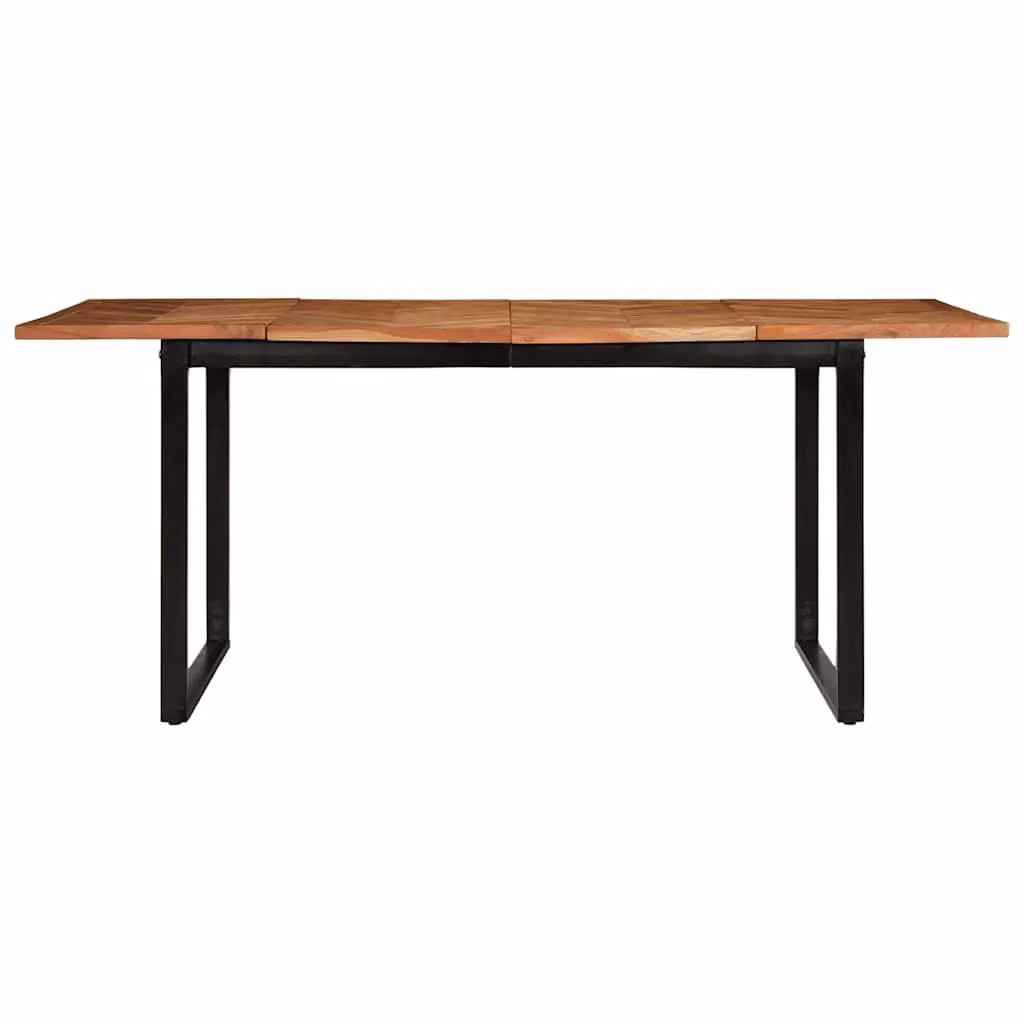 Berkfield Home Rectangular Acacia Wood Dining Table in Brown, W/D/H: 180 x 90 x 75 cm – 2