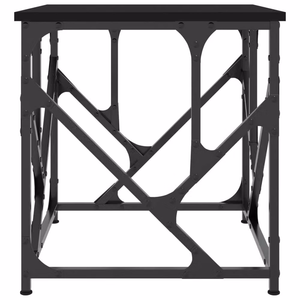 Berkfield Home Black Industrial Square Coffee Table, W/D/H: 45 x 45 x 47.5 cm – 4