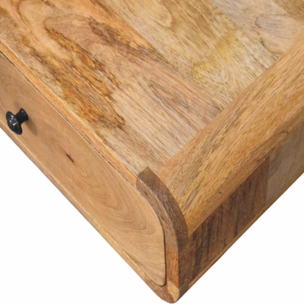 Wyld Haus Udine Wall Mounted Oak Style Drawer Bedside Table in Brown – 3