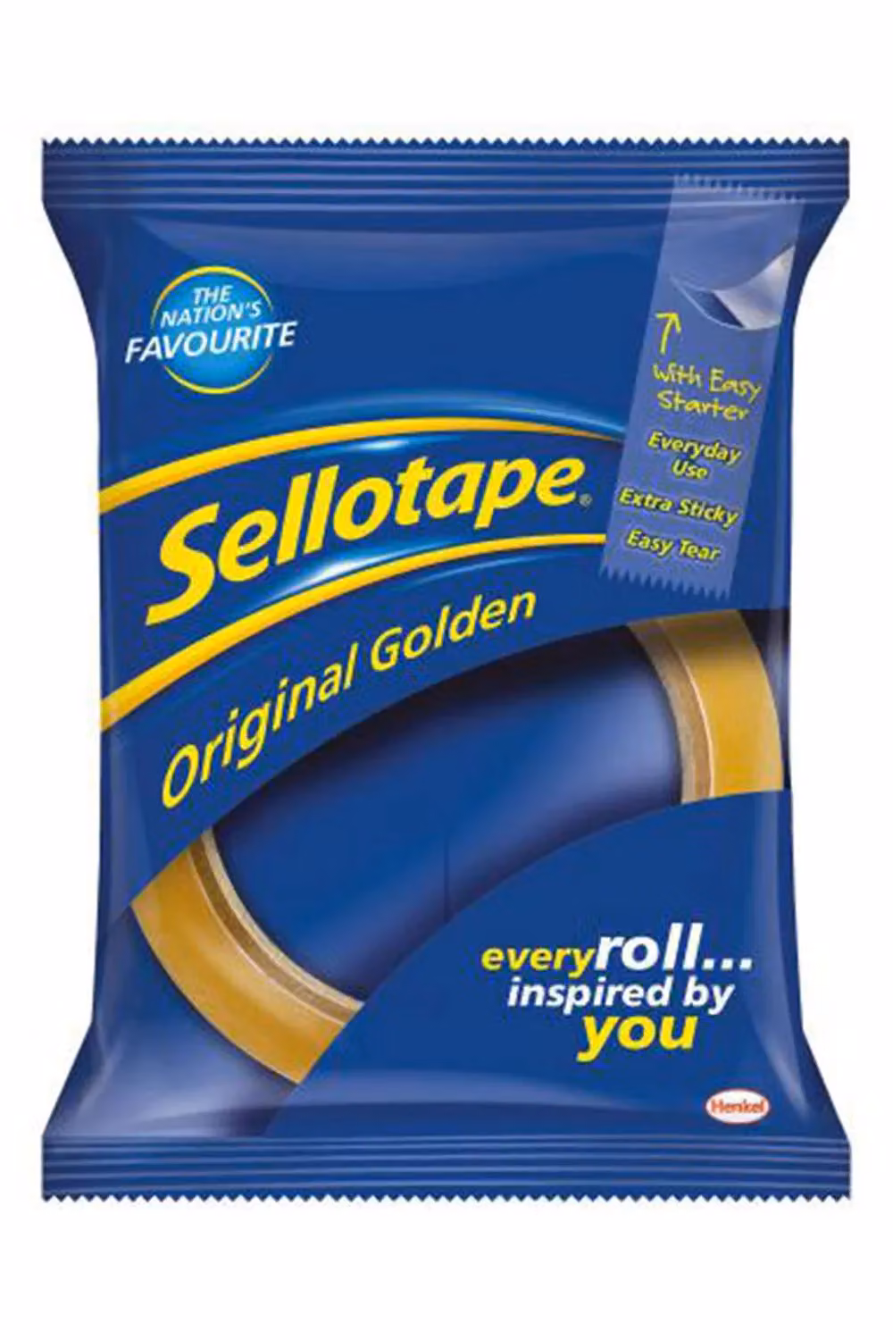 Sellotape Original Multi-Purpose Clear Tape, 12 Pack, Gold, Width: 24 mm, Length: 66 m – 2