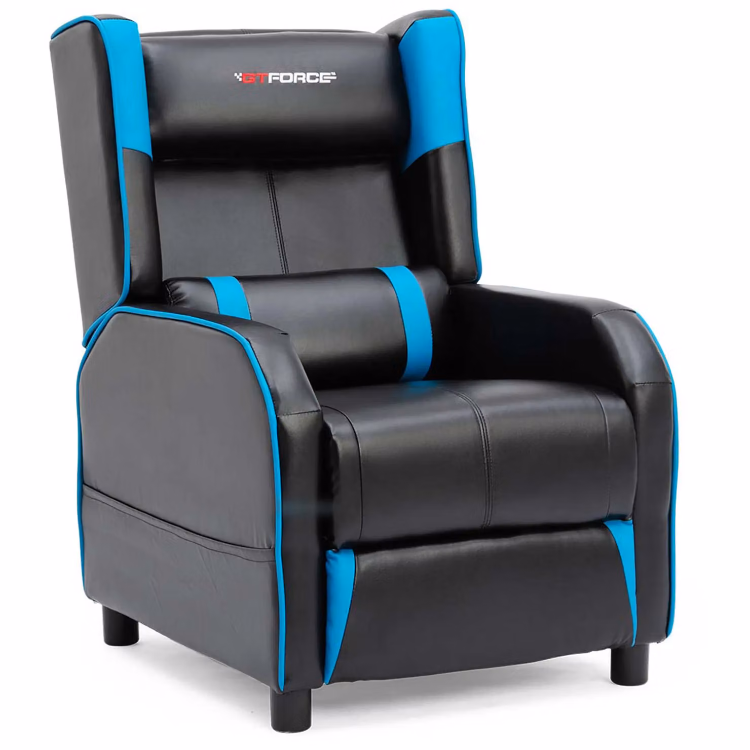 GTForce Ranger X Blue Faux Leather Gaming Recliner Armchair with Headrest – 2
