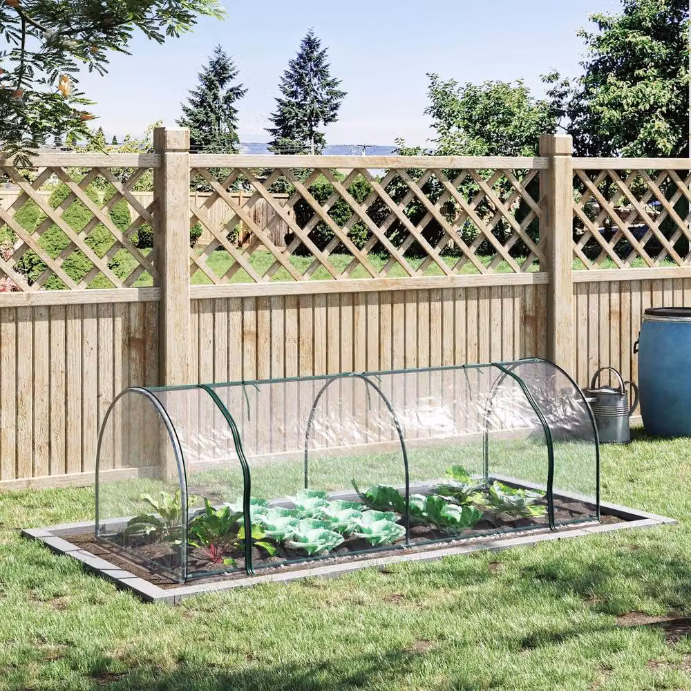 STILVORA Mini Greenhouse with Transparent Zipped Doors, W/D/H: 250 x 100 x 80 cm – 2