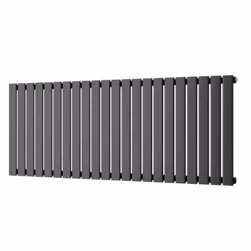 UK Radiators Typhoon Black Flat Tube Horizontal Designer Radiator, W: 149.6 cm, H: 60 cm – 2