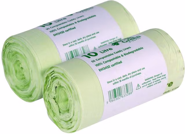 Green Giraffe 10 Litre Food Bin Caddy Liners in Green