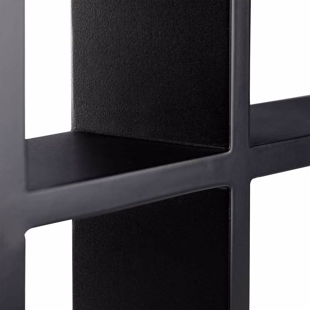 FORGEVIO Black 7-Compartment Modern Floating Wall Shelves Display – 2